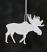 White Moose Personalized Ornament