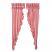 Annie Buffalo Red Check Ruffled 84 inch Prairie Curtain