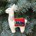 Llama Wool Ornament - Red Blanket