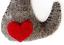 Cat Wool Ornament with Heart