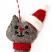 Cat Wool Ornament with Heart
