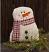 Tea Stained 7.5 inch Snowman