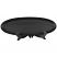Black Wooden Oval 20.5 inch Dish