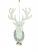 Silver Deer Head Ornament