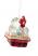 White Roosting Hen Ornament