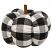6.5 inch Black & White Buffalo Check Stuffed Pumpkin