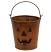 Pumpkin Face Rusty Tin Bucket
