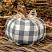 4.75 inch Gray & White Buffalo Check Stuffed Pumpkin