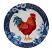 Indigo Rooster Dinner Plate - top right
