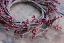 Burgundy 4 inch Candle Ring with Rusty Stars