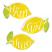 Be Happy Chunky Lemon Shelf Sitter Signs