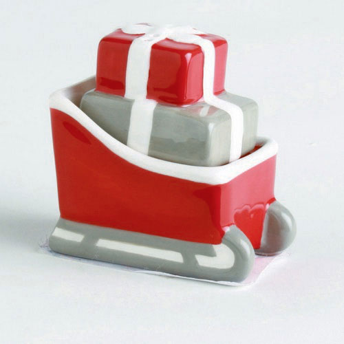 Sled and Package Salt and Pepper Shaker Set, by Tag