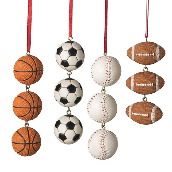 Sports Ball Swag Ornament, by Seasons of Cannon Falls