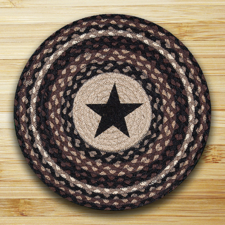 by Earth Rugs MERMAID 100% Natural Jute Swatch 10" Trivet/Placemat 