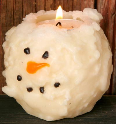 Snowman Face Ball Candle with Tealight, from Your Heart\\\'s Delight by Audrey\\\'s
