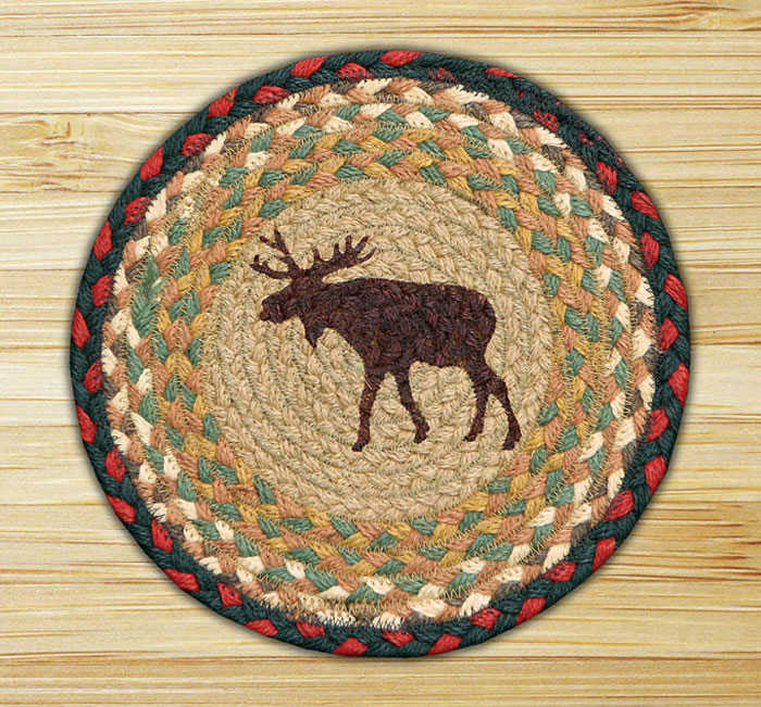 by Earth Rugs MOOSE & PINE 100% Natural Braided Jute Utility Basket 9" x 7" 