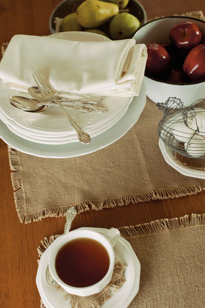 Burlap Placemats, by Victorian Heart