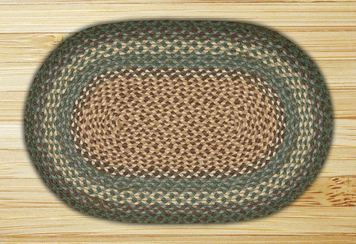 27 x 45 inch Dark Green Oval Jute Rug, by Capitol Earth Rugs.