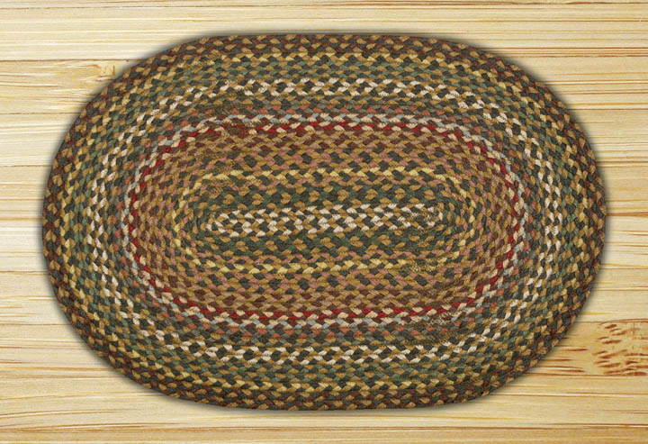 27 x 45 inch Fir / Ivory Oval Jute Rug, by Capitol Earth Rugs.