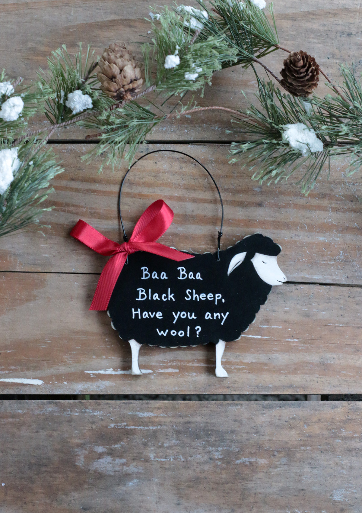 Farmhouse Decor Primitive Sheep Christmas Ornament Sheep Lover's Gift Holiday Ornaments Sheep Tree Ornament Ranch Decor