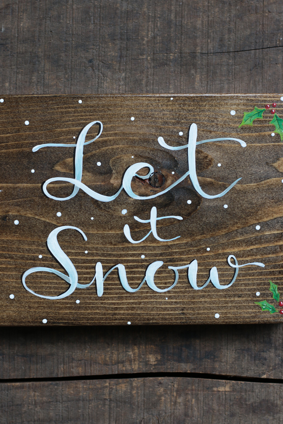 Let it Snow Sign with Snowman - The Weed Patch