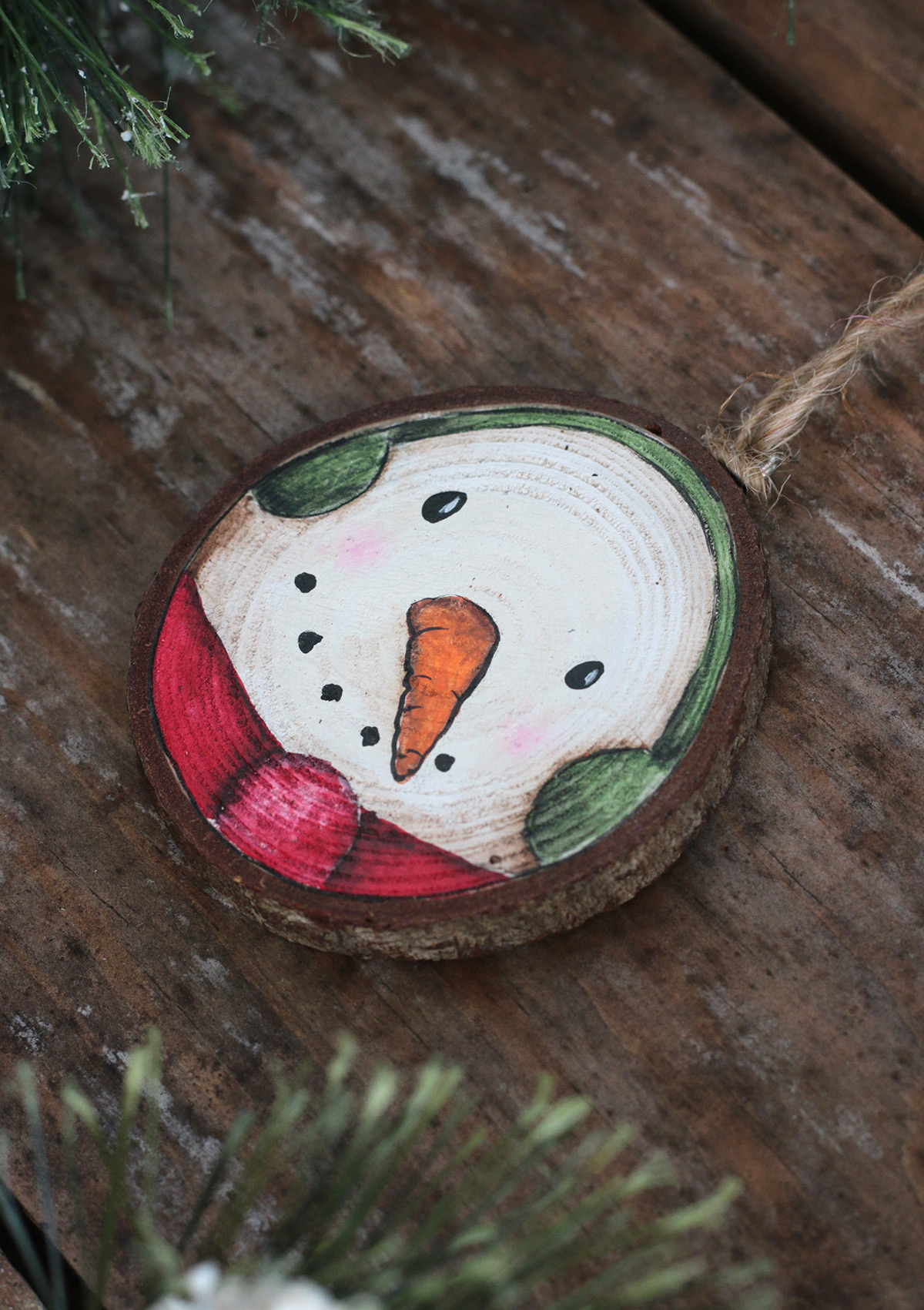 Artwork Personalised Custom Design Handpainted Wooden Slice Custom