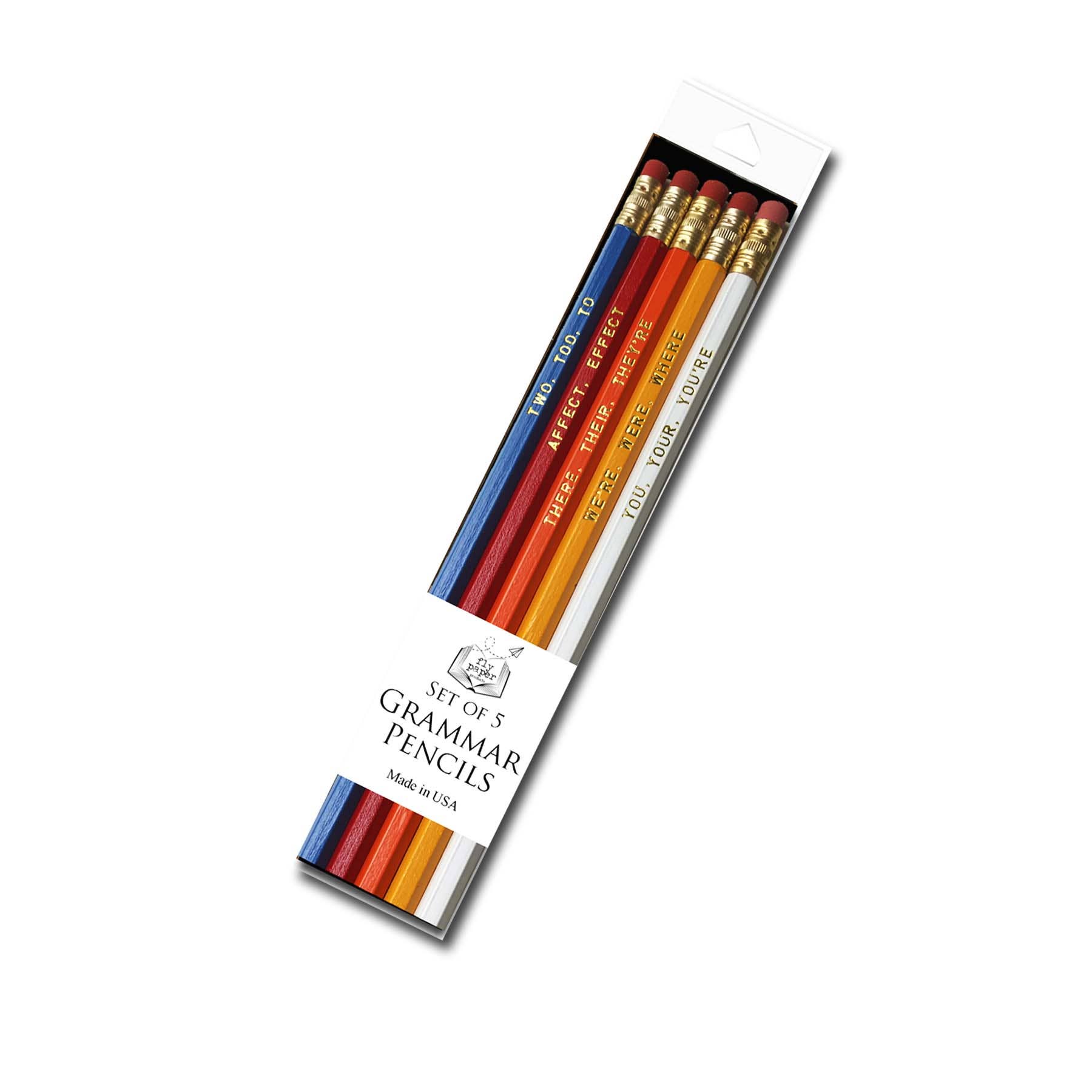Pencils come packaged as a set