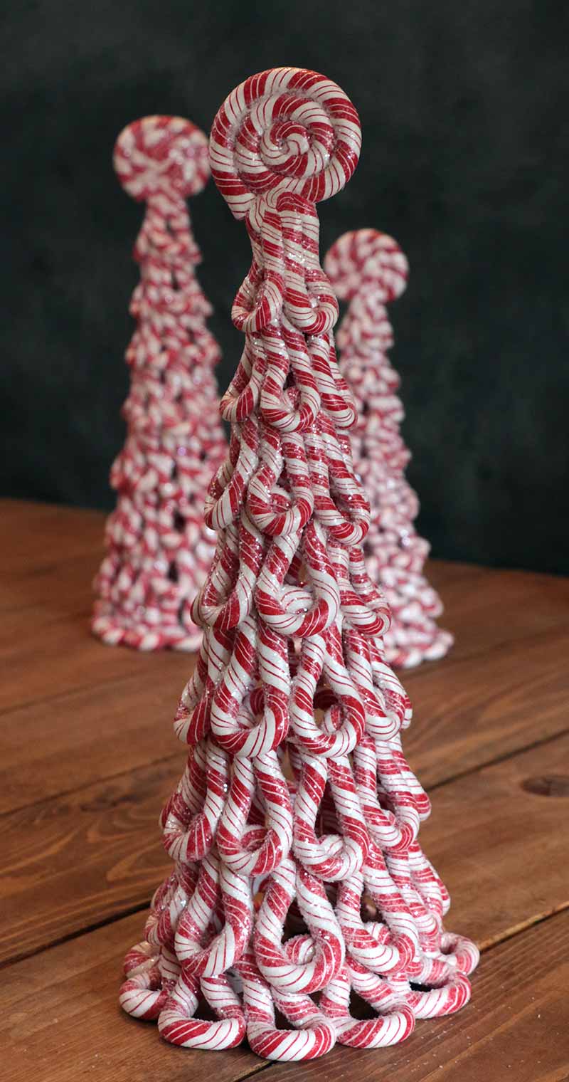 RAZ Imports 5" Lollipop Ornaments Set/2 Clay Dough Red Green Pink Christmas NEW! 