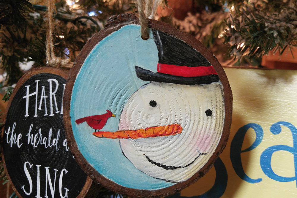 "E" Names Ganz Jingle Bell Snowman Name Ornament 