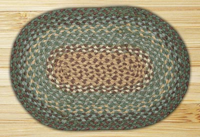 Dark Green Braided Tablemat (10 x 15 inch)