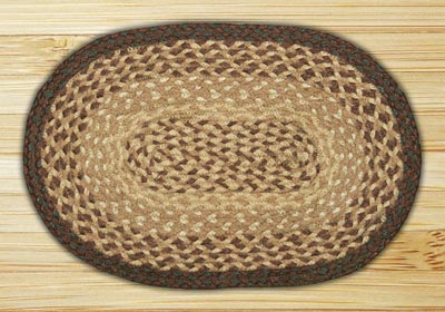 Chocolate and Natural Braided Tablemat