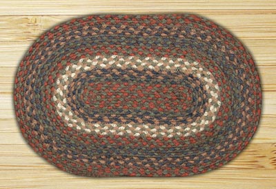 Burgundy and Grey Braided Tablemat