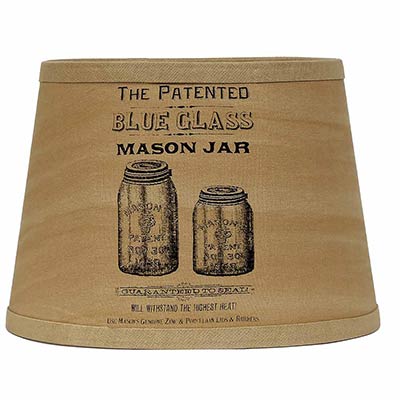 Mason Jar Lamp Shade - 10 inch Drum