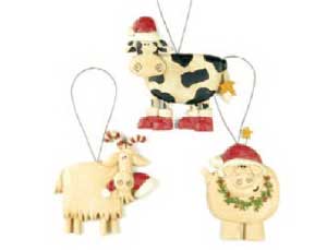 Christmas Cow, Pig, or Goat Ornament