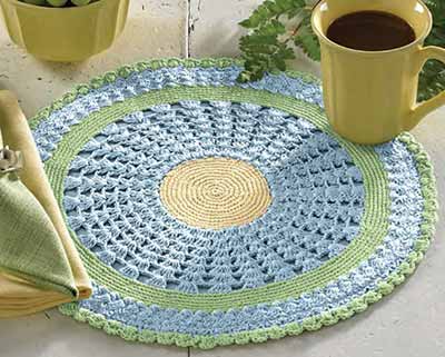 Emily Round Crochet Placemat