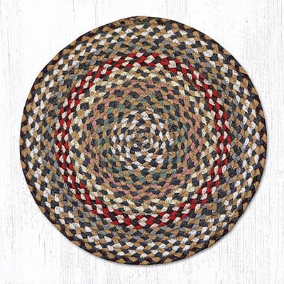 Fir and Ivory Braided Jute Chair Pad