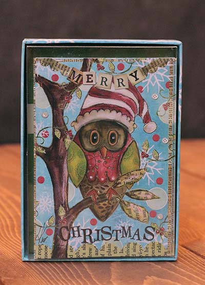 Holiday Owl Artisan Petite Christmas Card