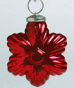Mercury Star Ornament, Red