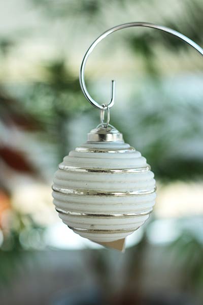 Frost White Festive Ornament - 3 inch