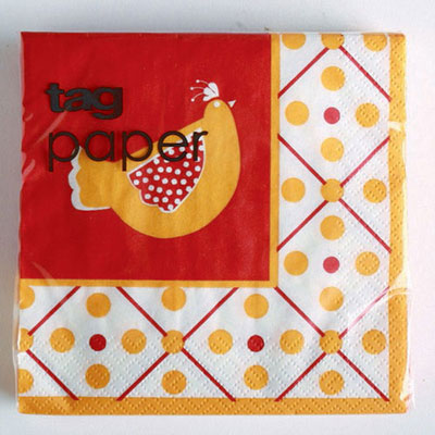 Red Rooster Paper Cocktail Napkins