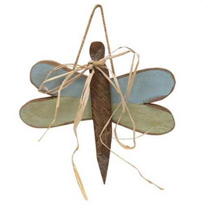 Teal Wood Dragonfly Hanger