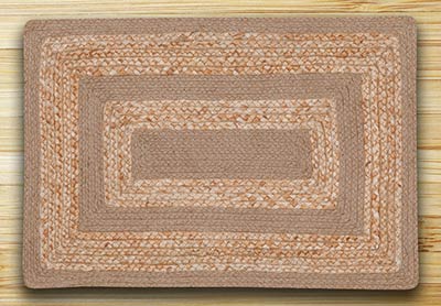 Raw Sugar & Natural Braided Jute Rug - Oval (Special Order Sizes)