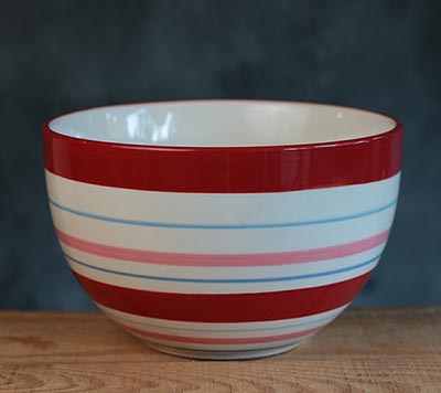 Berry Sweet Striped Bowl Bowl