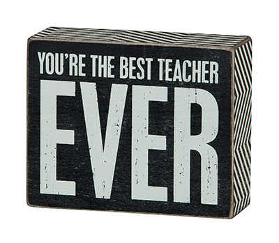 Best Teacher Box Sign