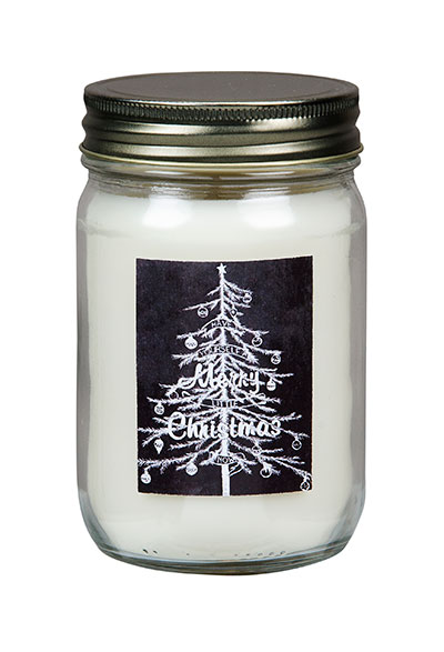 Balsam Fir Soy Mason Jar Candle with Tree