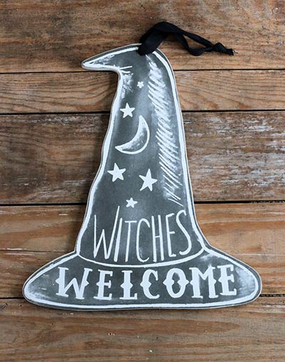 Witches Welcome Chalk Hang-up