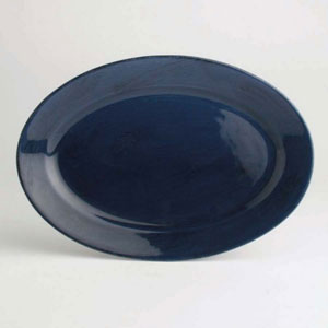 Sonoma Navy Oval Platter, 12 inch