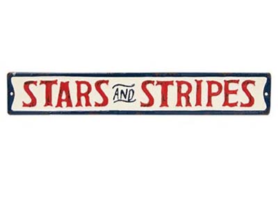 Stars and Stripes Enamel Street Sign