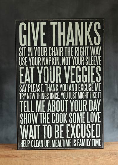 Good Manners Box Sign