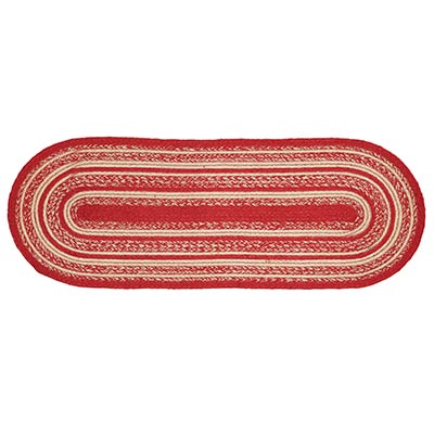 Cunningham Red Braided Table Runner, 36 inch